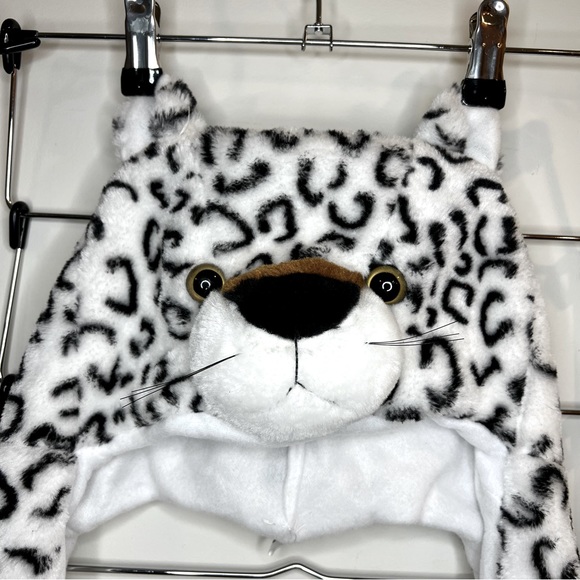 White Leopard Animal Hat with Mittens - Toddler Young Child OS fits most - NWOT - Picture 8 of 10